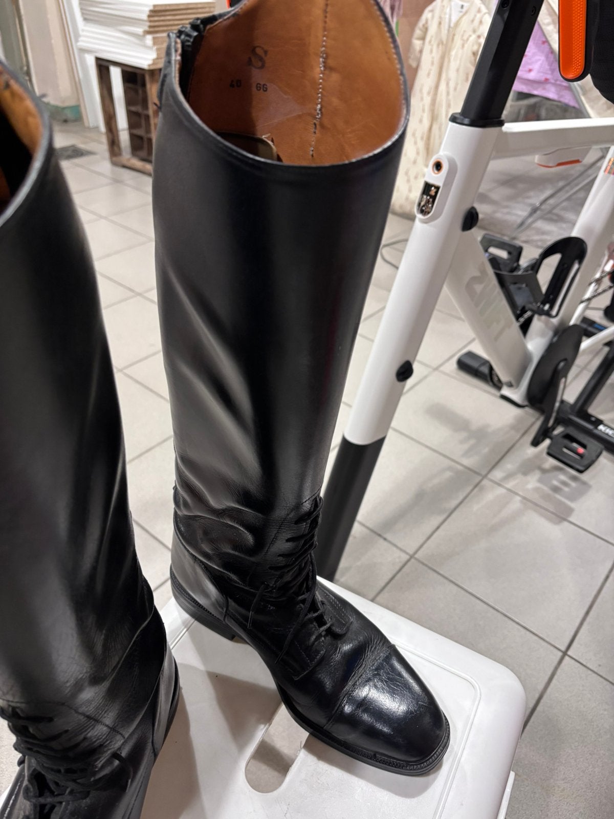 Bottes d'équitation - Soubirac - Bon état - cuir véritable, Animaux & Accessoires, Noir, Femmes, Enlèvement, Utilisé