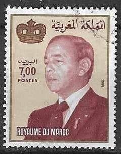 Marokko 1987 - Yvert 1024 - Koning Hassan II - 7 d. (ST), Verzenden, Marokko, Gestempeld