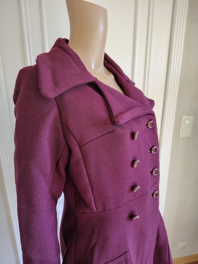 Dikke vintage winter mantel jas, Kleding | Dames, Jassen | Winter, Paars, Zo goed als nieuw, Maat 36 (S), Vintage .