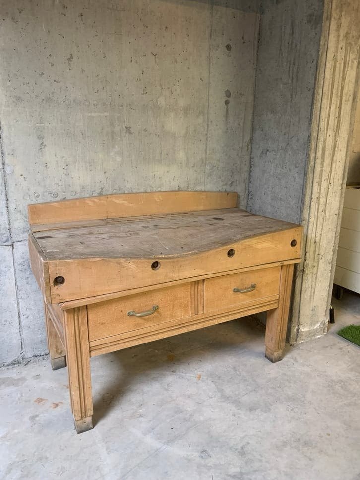 Een echt slagersblok, Antiek en Kunst, Ophalen
