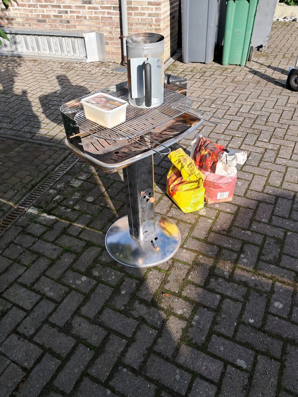 Barbecue roestvrij staal., Ophalen