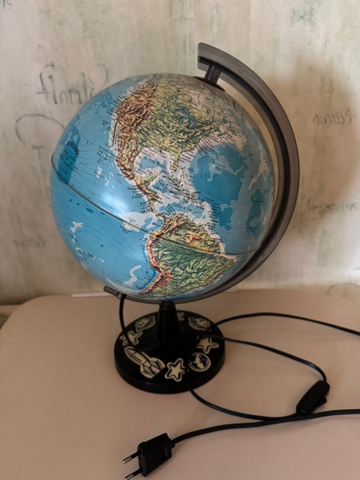 Globe., Enlèvement, Lumineux, Utilisé