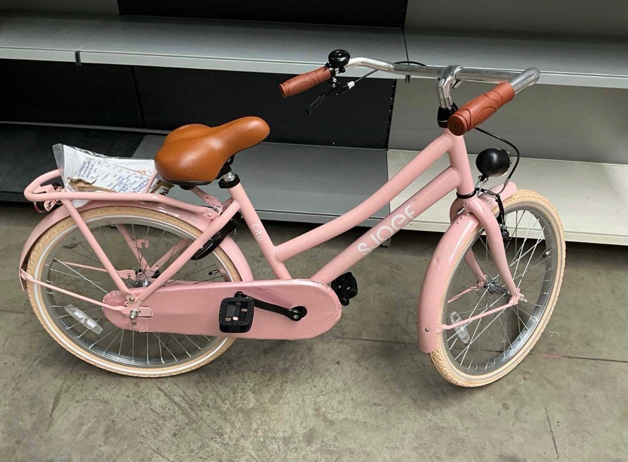 Nieuw ! Sjoef City Meisjesfiets 22 inch – Roze, Ophalen, Nieuw, Terugtraprem, 22 inch