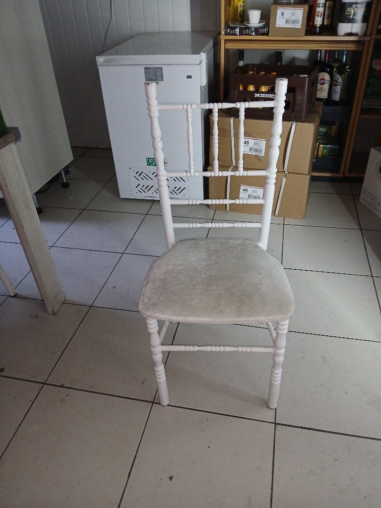 Cafestoelen, Huis en Inrichting, Stoelen, Ophalen, Gebruikt, Wit, Metaal