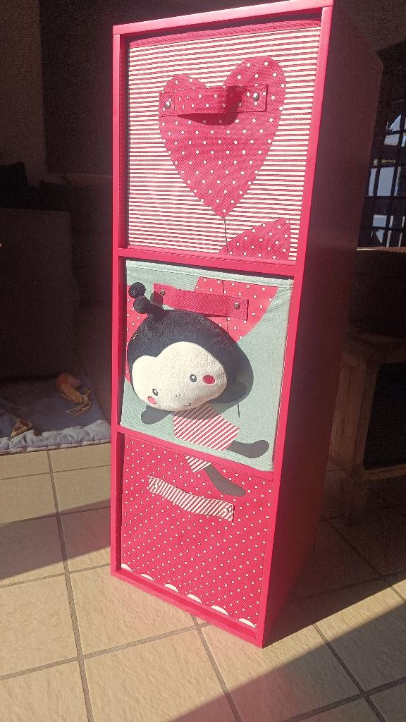 Armoire colonne de rangement enfant, Enlèvement, Utilisé, Enfant coccinelle rouge