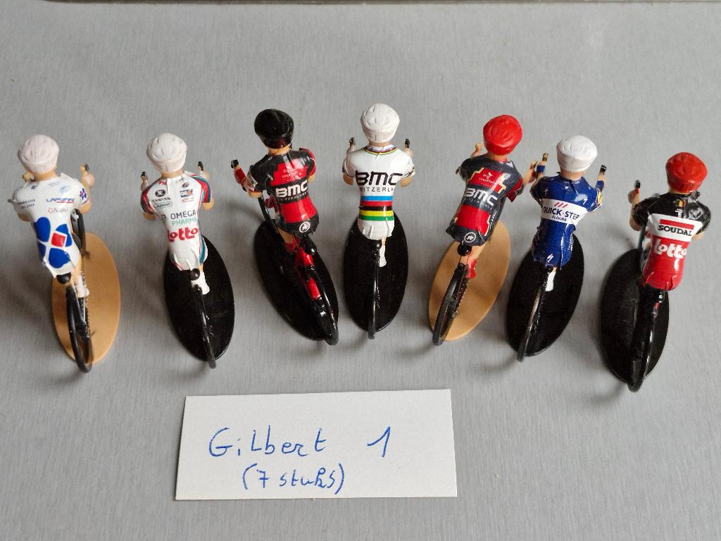 Philippe Gilbert set van 7 wielrennertjes, Verzenden