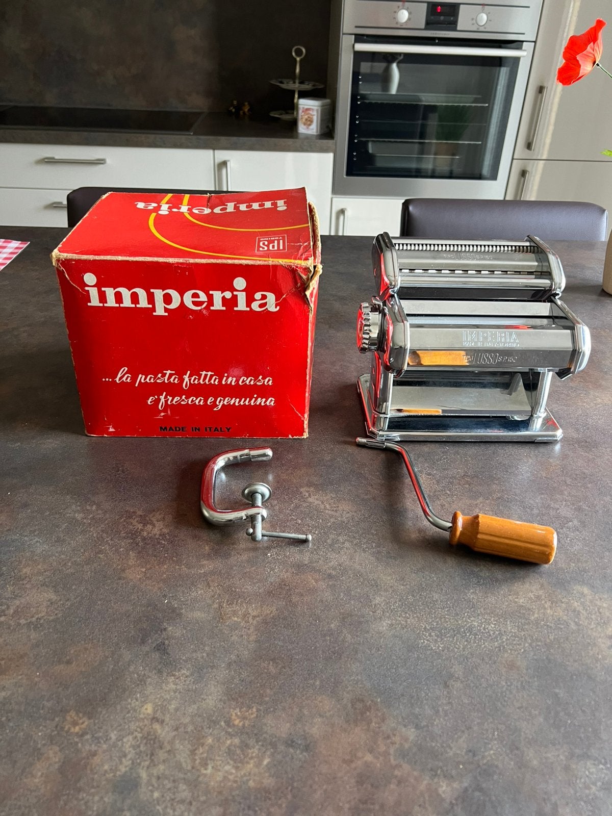 Pasta apparaat met opbouwbaar elektrische motor, Argent, Métal, Machine à pâtes, Enlèvement