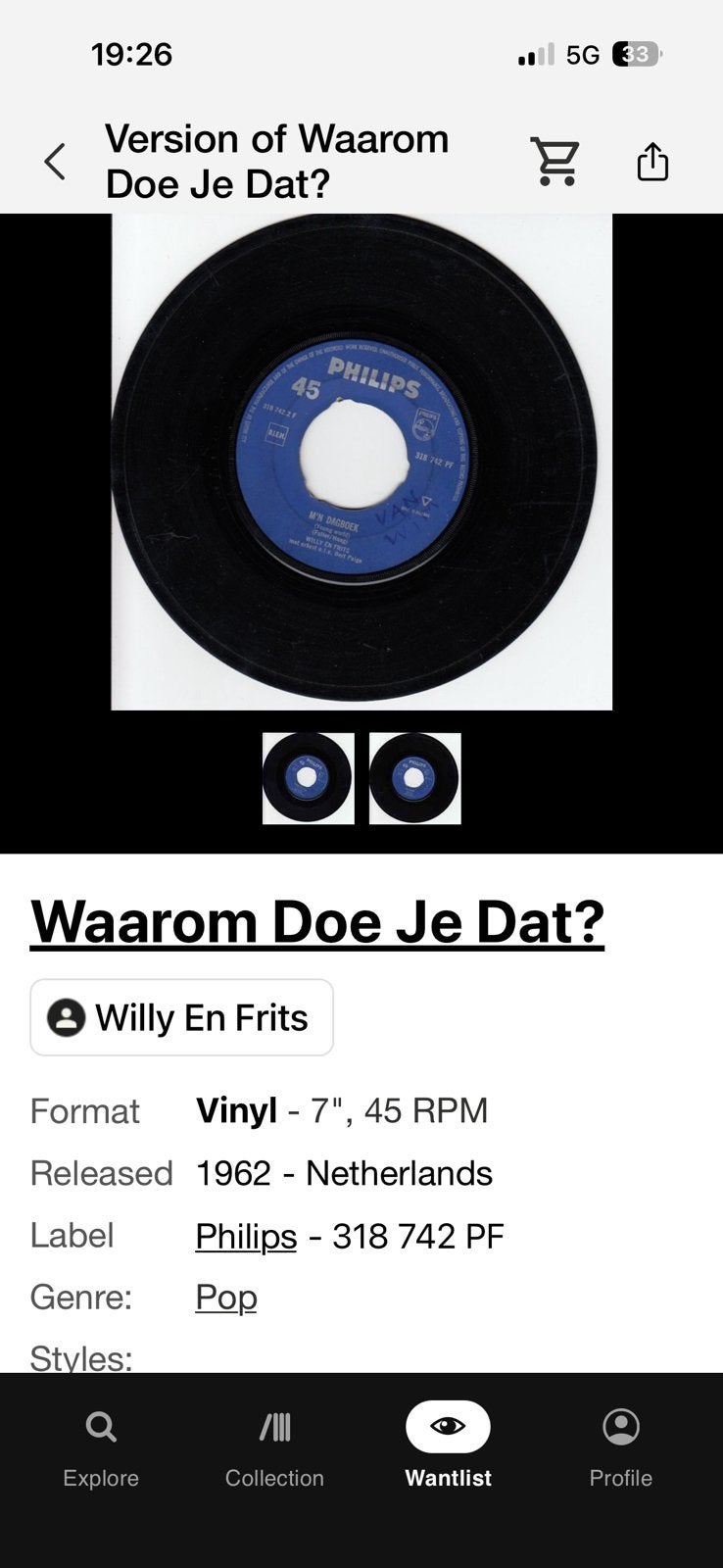 Gezocht willy en frits, Cd's en Dvd's, Verzenden, Zo goed als nieuw