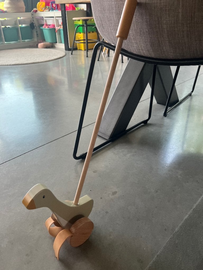 Little dutch loopeend, auto en vogeltje, Kinderen en Baby's, Speelgoed | Knuffels en Pluche, Ophalen, Zo goed als nieuw, Eend