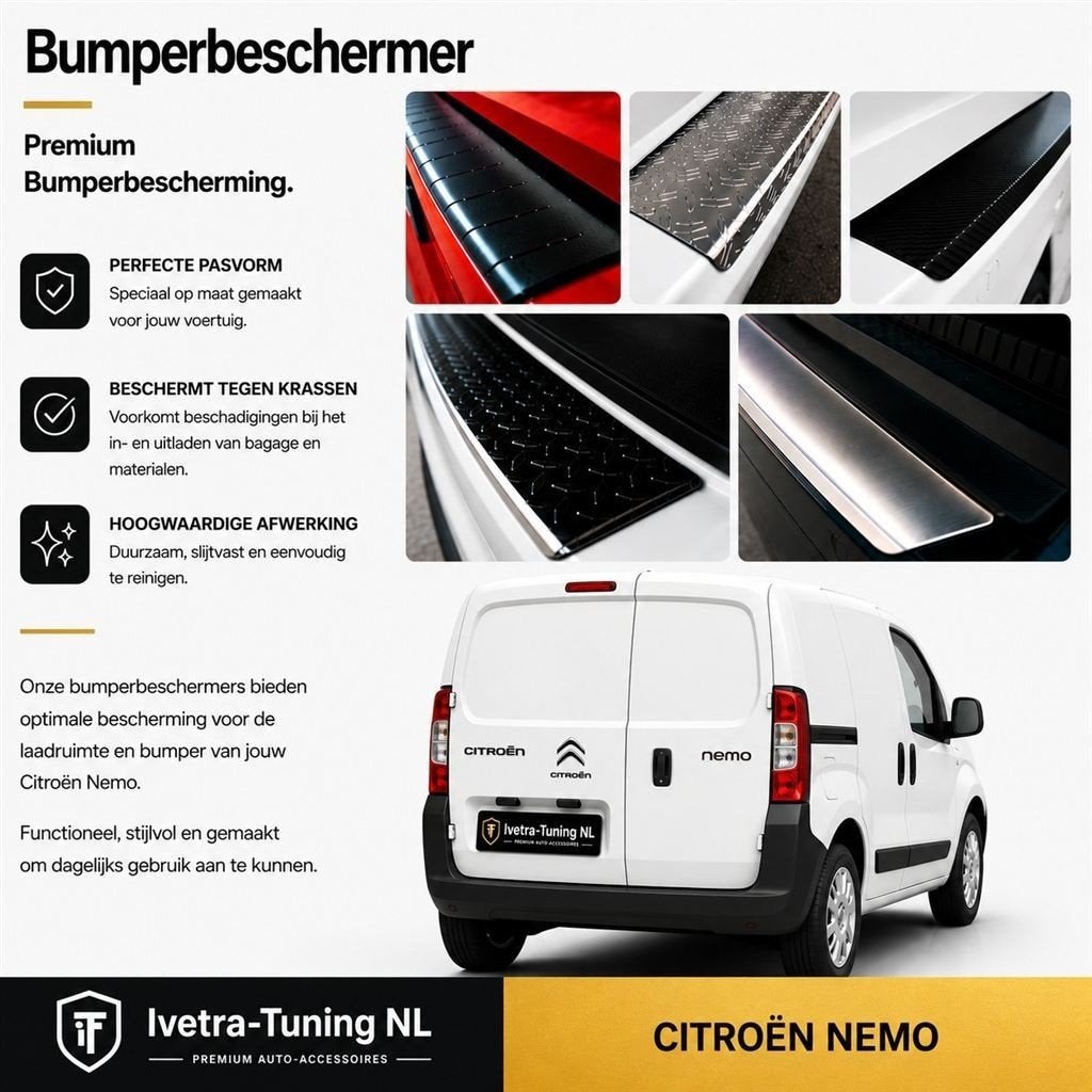 Citroën Nemo bumperbeschermer | RVS / Aluminium / Carbon, Auto diversen, Tuning en Styling, Verzenden