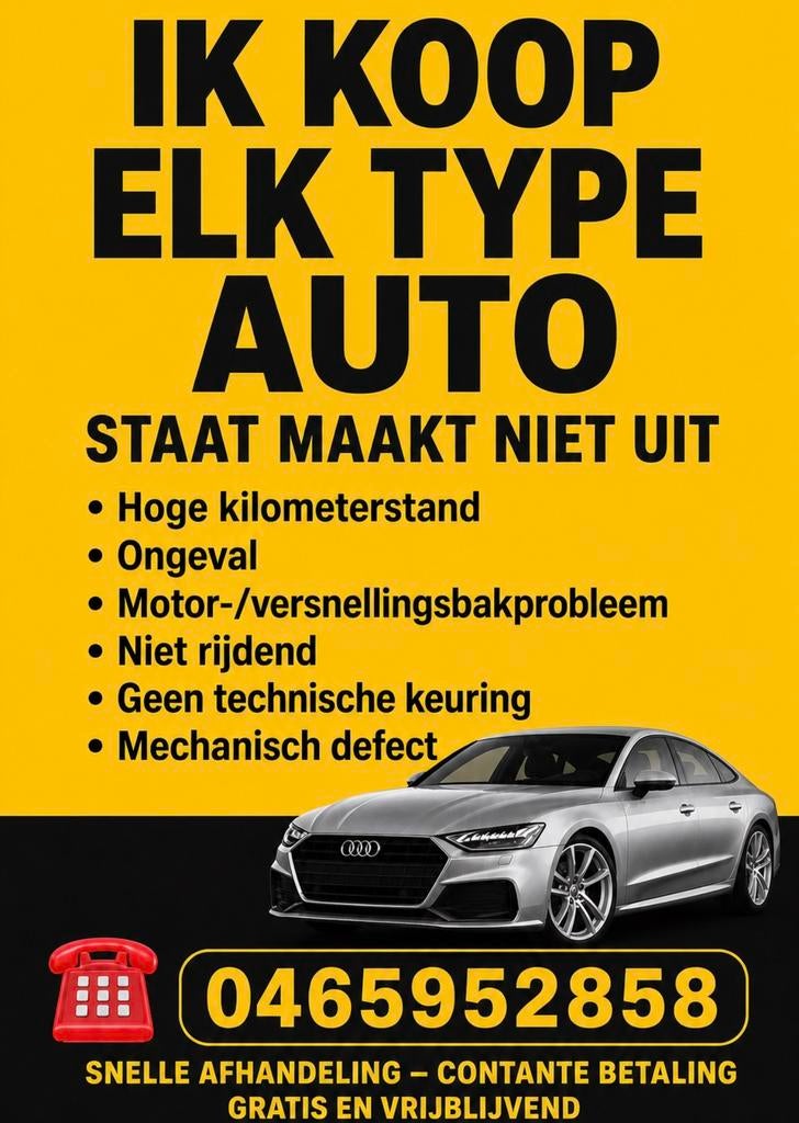 IK KOOP JOUW KAPOT AUTO – ALLE MERKEN VOOR EXPORT, Enlèvement