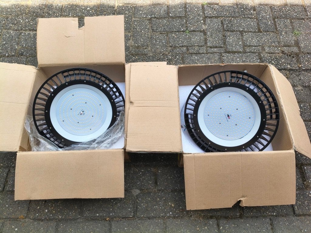 2 x LED High Bay lampen Industrie Magazijn 200W & 240W IP65, Ophalen of Verzenden