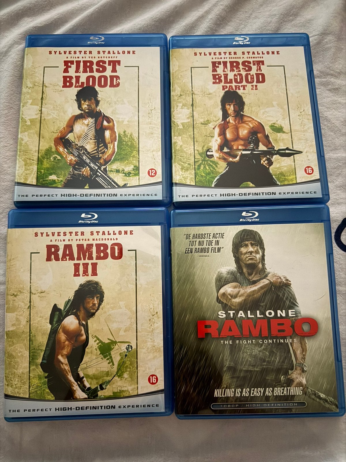 Bluray rambo 1/2/3/4, Ophalen of Verzenden, Zo goed als nieuw