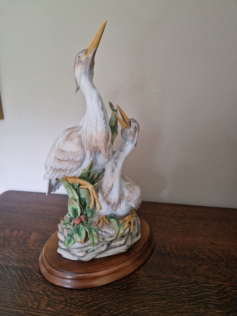CAPE DI MONTE groep REIGERS hoogte 38cm, Antiquités & Art, Enlèvement