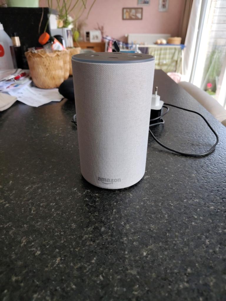 Amazon Echo (2nd Generation) Smart Assistant - Sandstone Fab, Ophalen