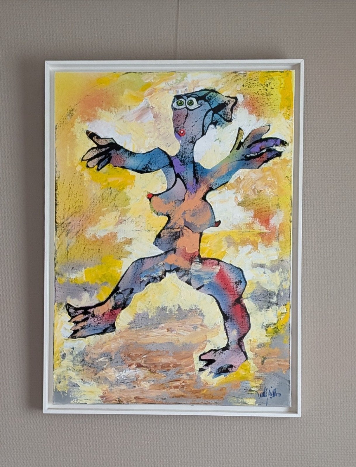 Rudi Pillen olieverf op doek, Antiek en Kunst, Ophalen, Olieverf