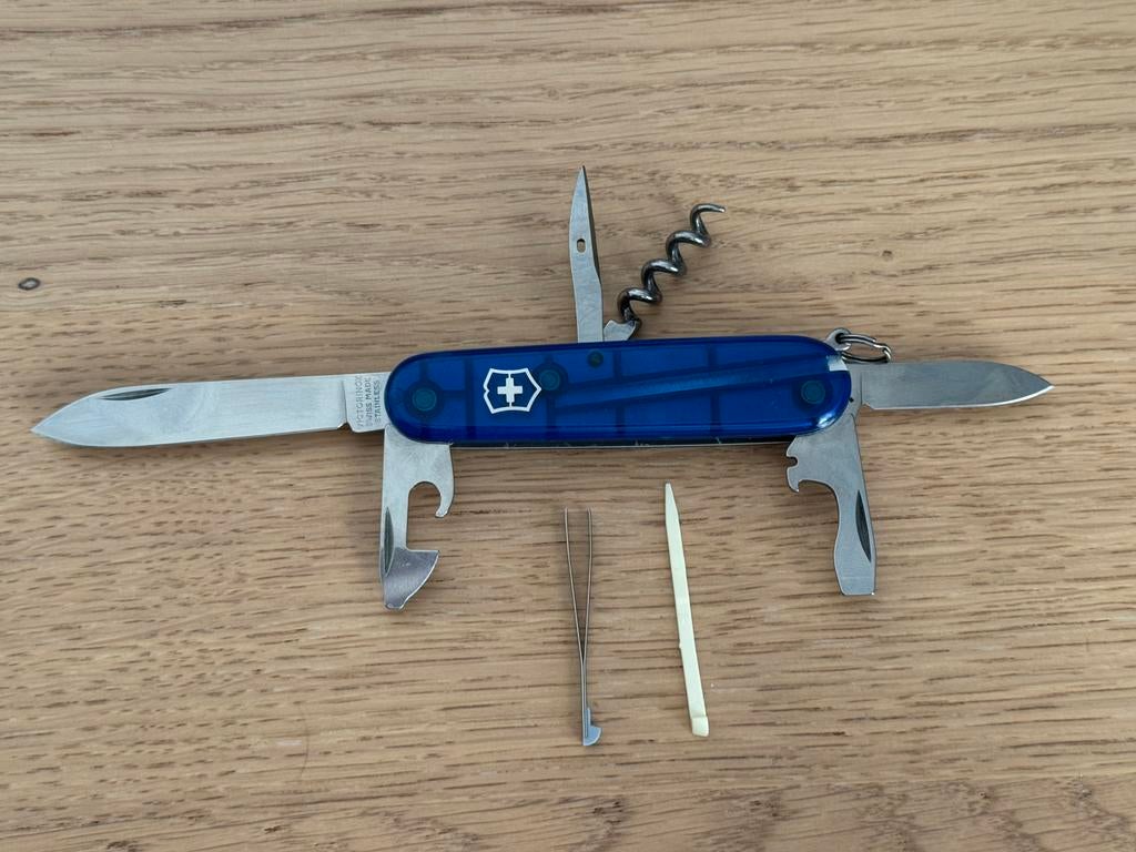 Victorinox Spartan blauw Zwitsers zakmes - zoals nieuw, Caravans en Kamperen, Ophalen of Verzenden, Zo goed als nieuw