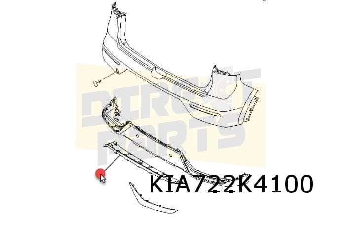 Kia Niro (Hybrid/PHEV) skidplate achterbumper (te spuiten) O, Kia, -, Verzenden, -