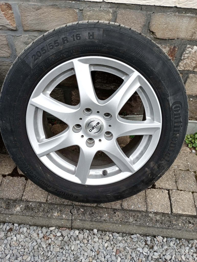 Autobanden  Continental met velg, Auto-onderdelen, Ophalen, Gebruikt, 16 inch, Banden en Velgen