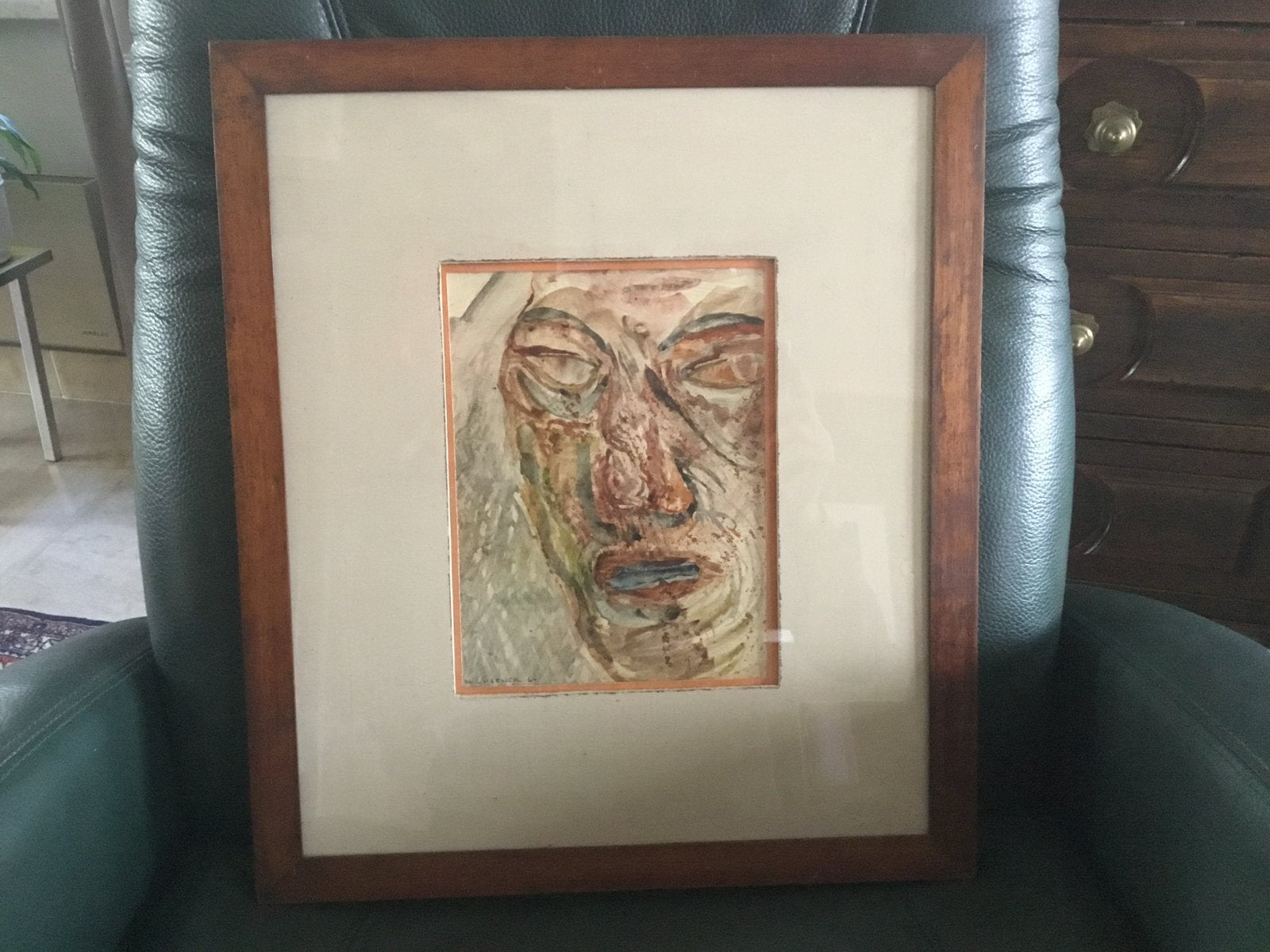 W.(Werner)Cuvelier 66-vroeg werk/achter glas-afm. 49x42,5cm, Antiek en Kunst, Ophalen
