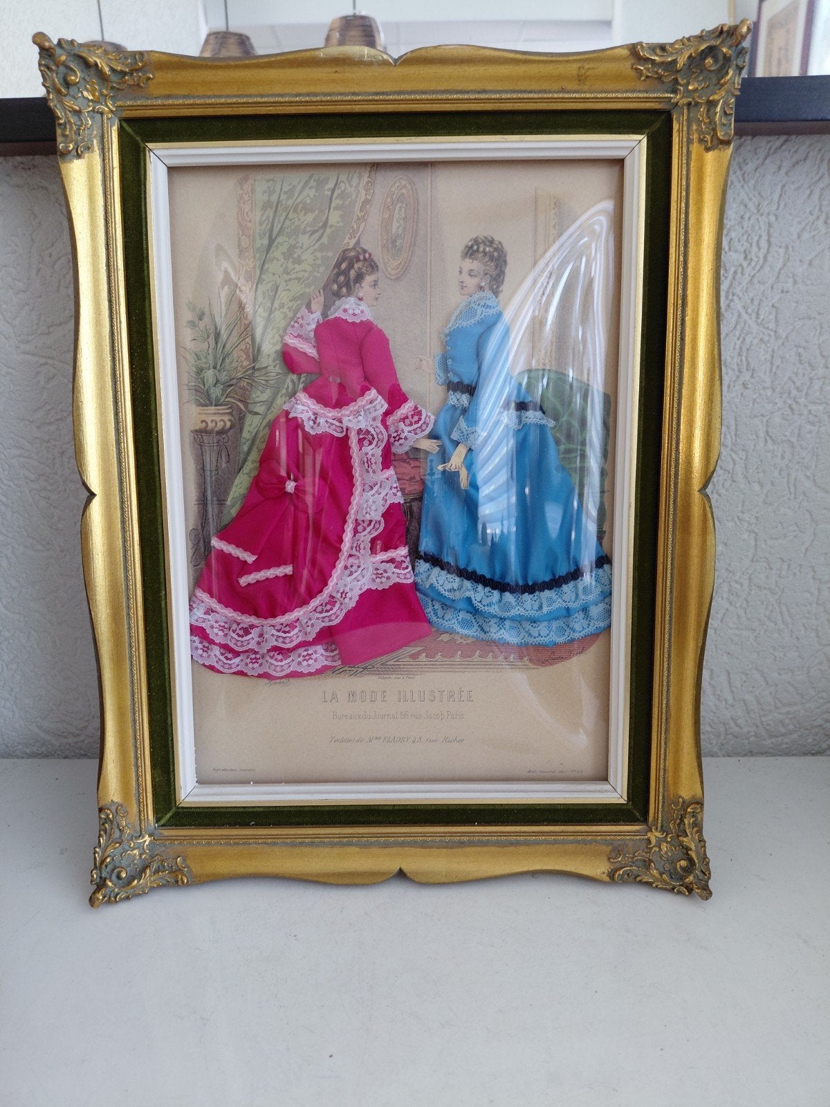 Modekader la mode illustrée met gebombeerd glas, Enlèvement ou Envoi