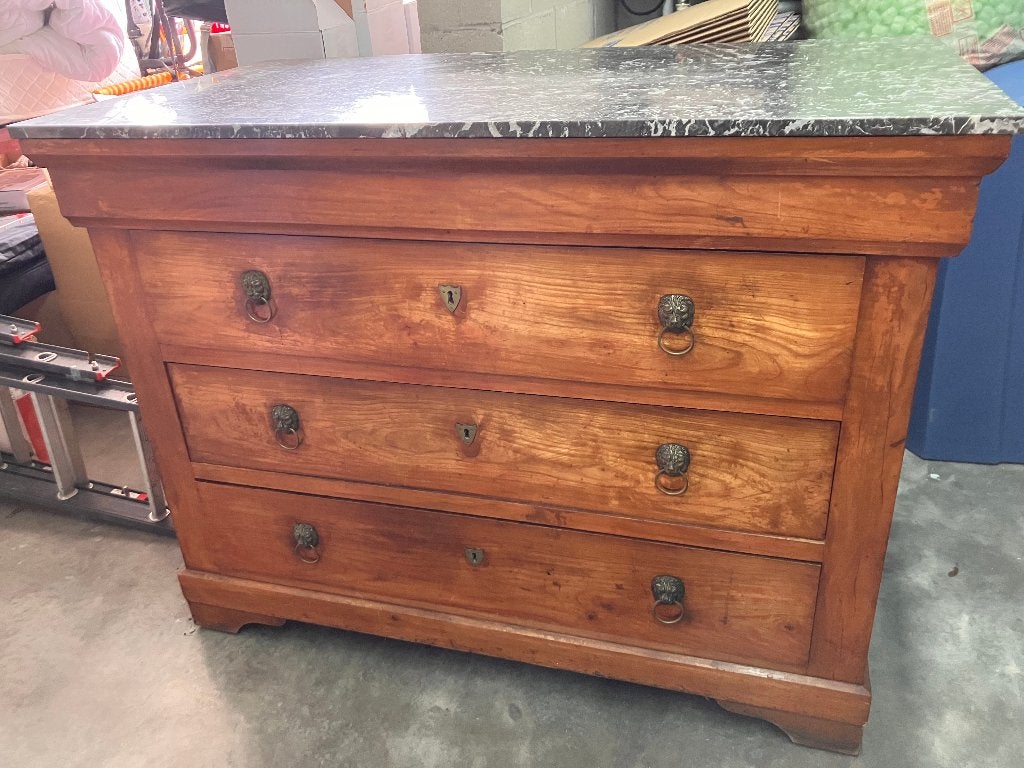 Commode Louis-Philippe avec marbre en bon état, Enlèvement