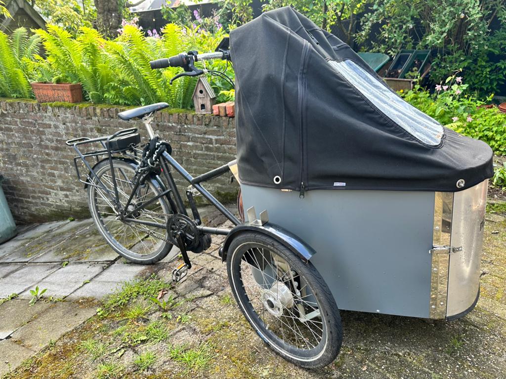 Elektrische Nihola Bakfiets met Openslaande Voordeur., Autres marques, Électrique, Enlèvement, Utilisé