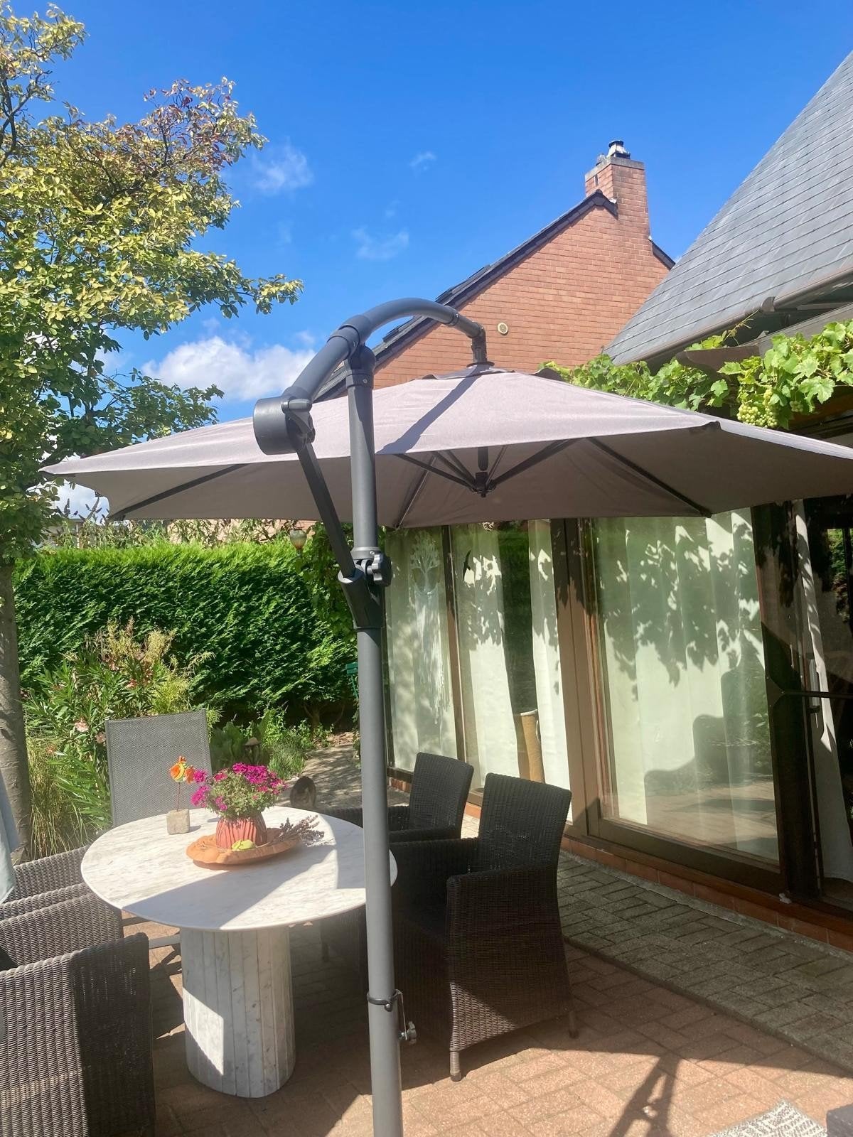 zweefparasol, Enlèvement, Parasol flottant