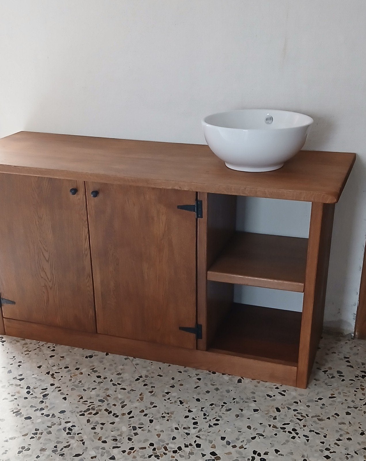 Massief eiken badkamermeubel ( nieuw), Huis en Inrichting, Badkamer | Badkamermeubels, Ophalen