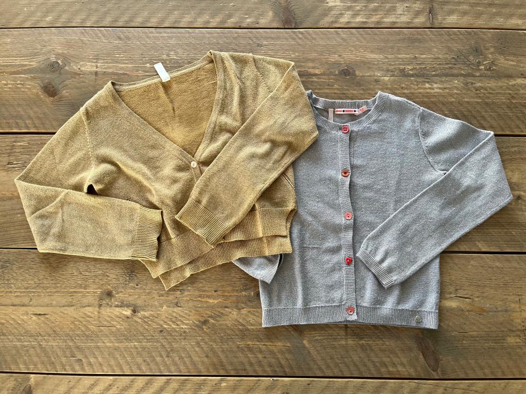 CKS + No-No, gouden + zilveren (glitter) vestje 116 - 122, Kinderen en Baby's, Ophalen of Verzenden, Gebruikt, 110 t/m 116, Jongen of Meisje