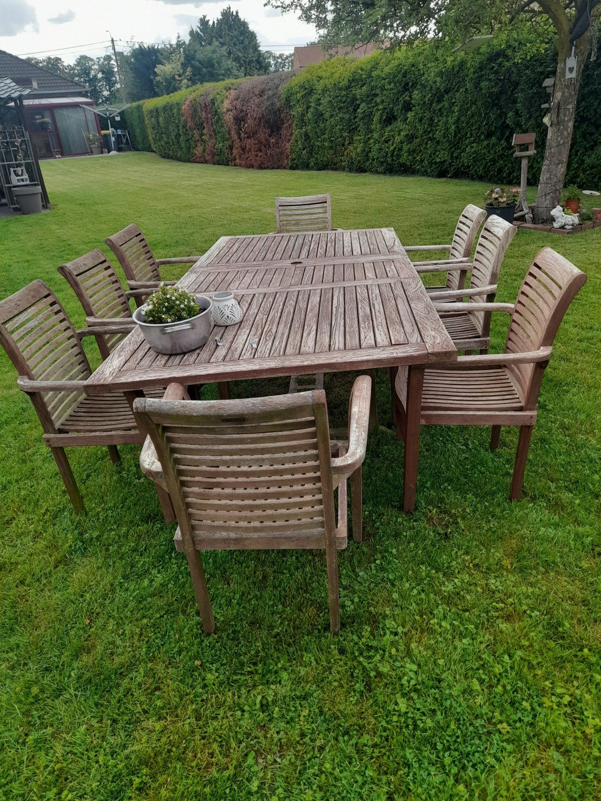 Grote tuintafel met stoelen, Ophalen