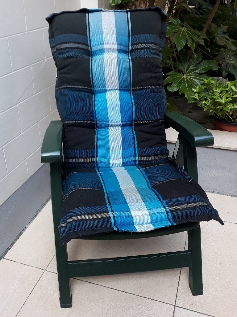 kussen tuinstoel hoge rug - dikte: 7 cm - 50 op 1m23, Enlèvement, Comme neuf, Textilène, Pliant