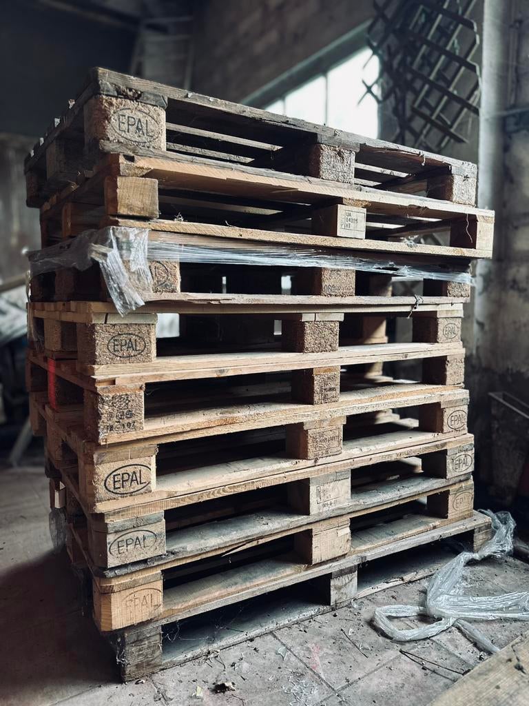 Palettes EPAL Europe en bois – 6€/pièce, Enlèvement, Utilisé