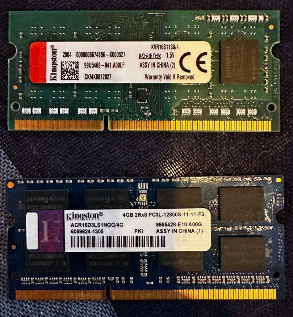 4GB 2Rx8 PC3L-12800S-11-11-F3 Kingston Sodimm geheugen, Ophalen, DDR3, Zo goed als nieuw, Laptop