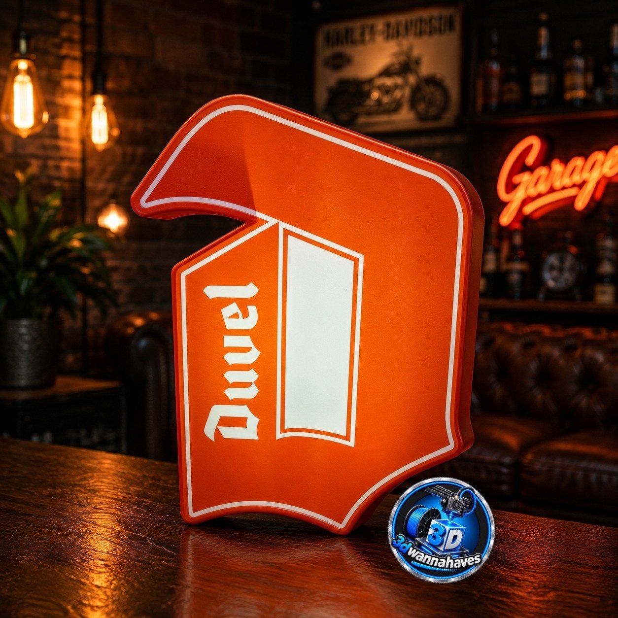 Mooie Duvel reclamebak met ingebouwde LED verlichting., Ophalen of Verzenden, Nieuw, Lichtbak of (neon) lamp