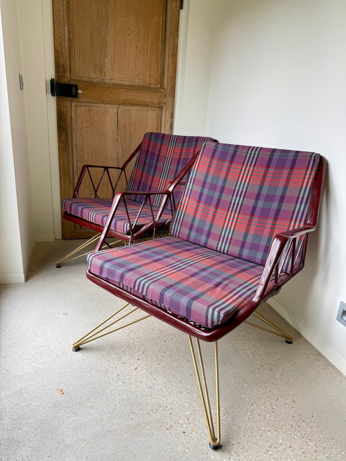 1 of 2 Fauteuils, zetels van Lobster’s Day., Huis en Inrichting, Fauteuils, Ophalen, Gebruikt, 50 tot 75 cm