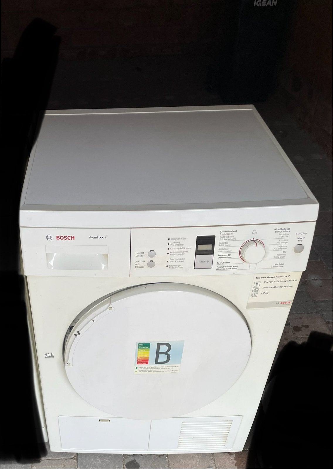 Sèche-linge à condensation Bosch Avantixx 7, Enlèvement, Comme neuf, Chargeur frontal, Phase anti-froissage