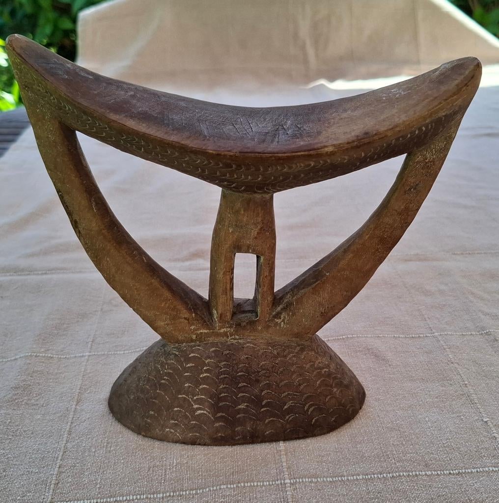 Ethiopische houten neksteun, Antiek en Kunst, Verzenden