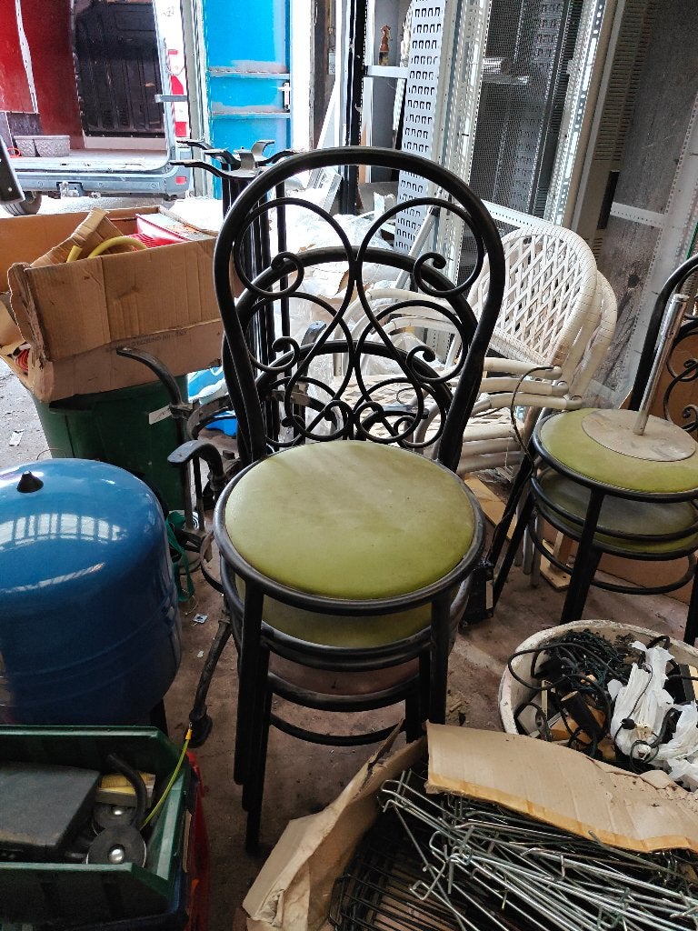 Chaises, Enlèvement, Utilisé, Métal