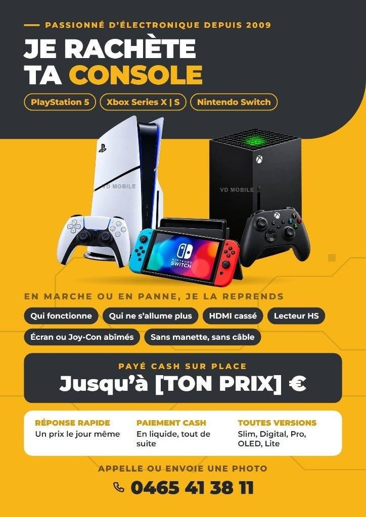 JE RACHETE ta console PS5 Xbox Series Switch - Paye cash, Consoles de jeu & Jeux vidéo, Enlèvement ou Envoi, Reconditionné