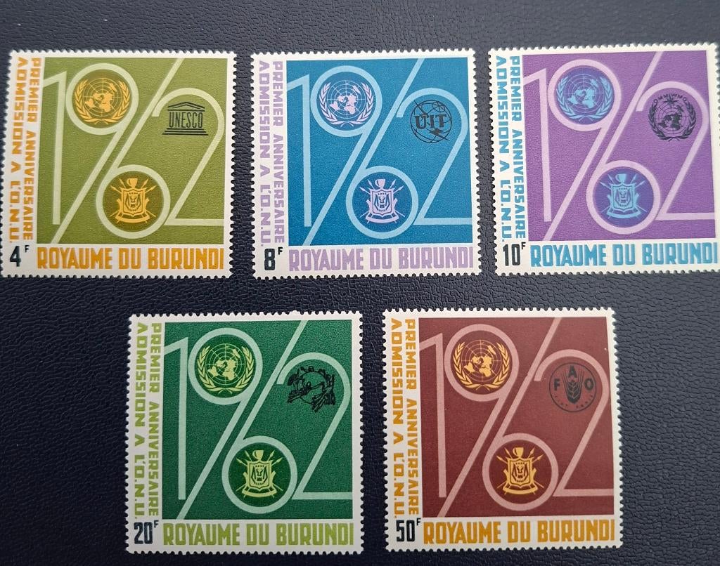 Postzegels Burundi OBP 64/68** = Y&T 68**, Ophalen of Verzenden, Overige landen, Postfris