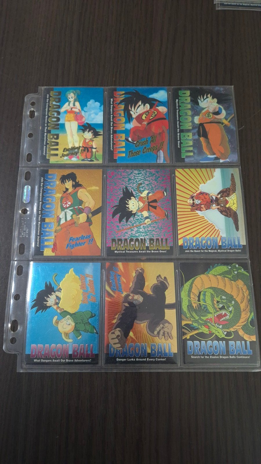 Ensemble Holochrome Dragon Ball complet 1995 JPP/Amada, Enlèvement, Comme neuf, Plusieurs cartes