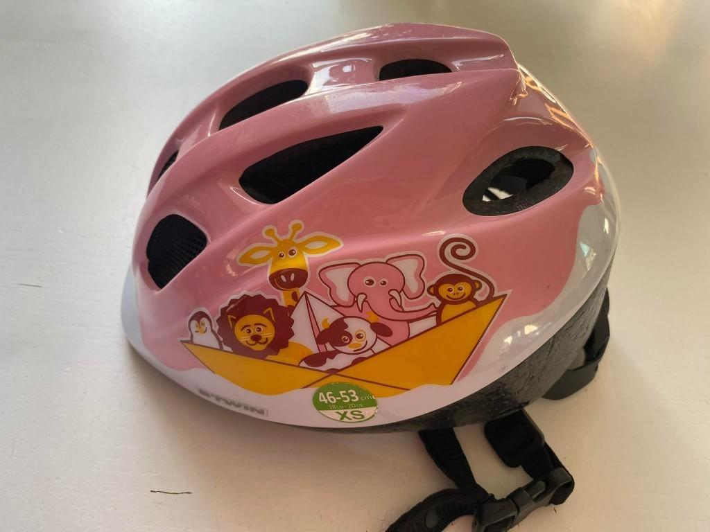 Kinderfietshelm Decathlon – maat XS (46–53 cm), Meisje, Zo goed als nieuw, Ophalen, XS