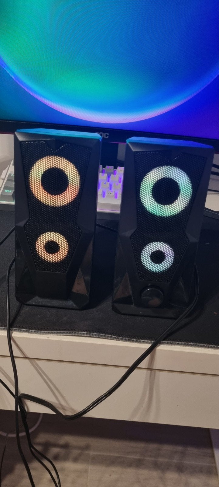 Haut-parleurs Gamer RGB – Son Puissant & Style, Informatique & Logiciels, Enlèvement ou Envoi, Comme neuf