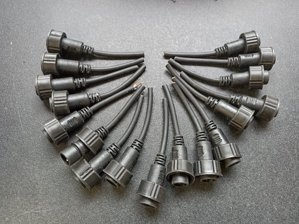 17 conecteurs male ip 65(DMX) > cables 12cm, Musique & Instruments, Enlèvement ou Envoi, Comme neuf, Lumières