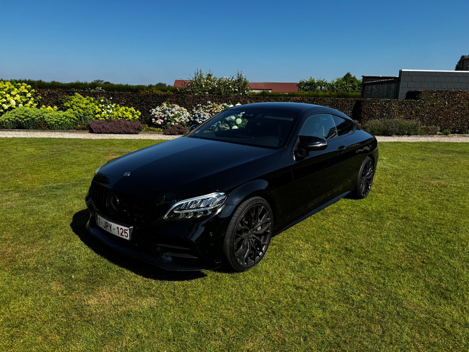 Mercedes-Benz C300 Coupé AMG Line – Pano – 20”, Auto's, Automaat, 4 zetels, Achterwielaandrijving, Zwart