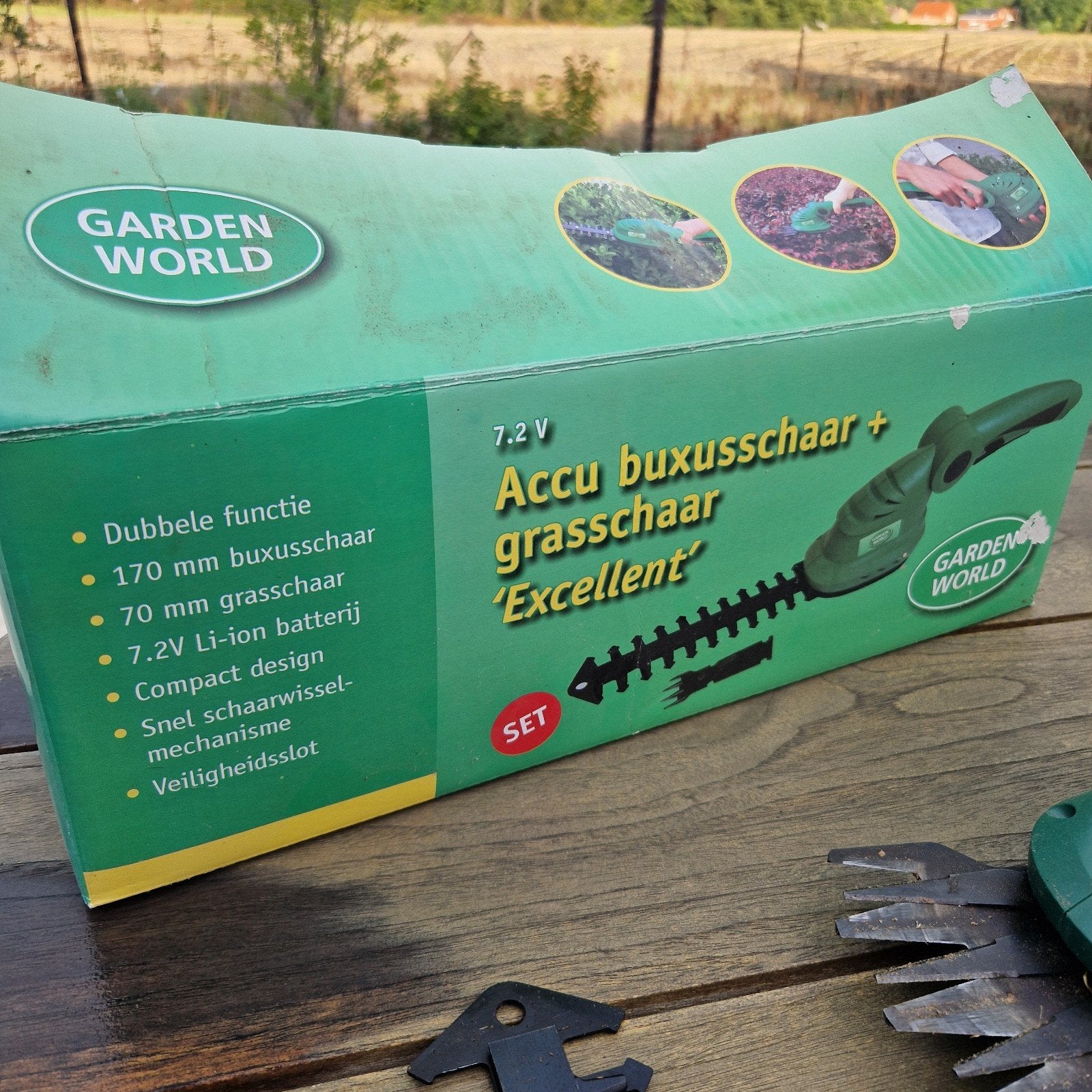Accu buxusschaar / grasschaar, Ophalen, Gebruikt, Onkruidsteker