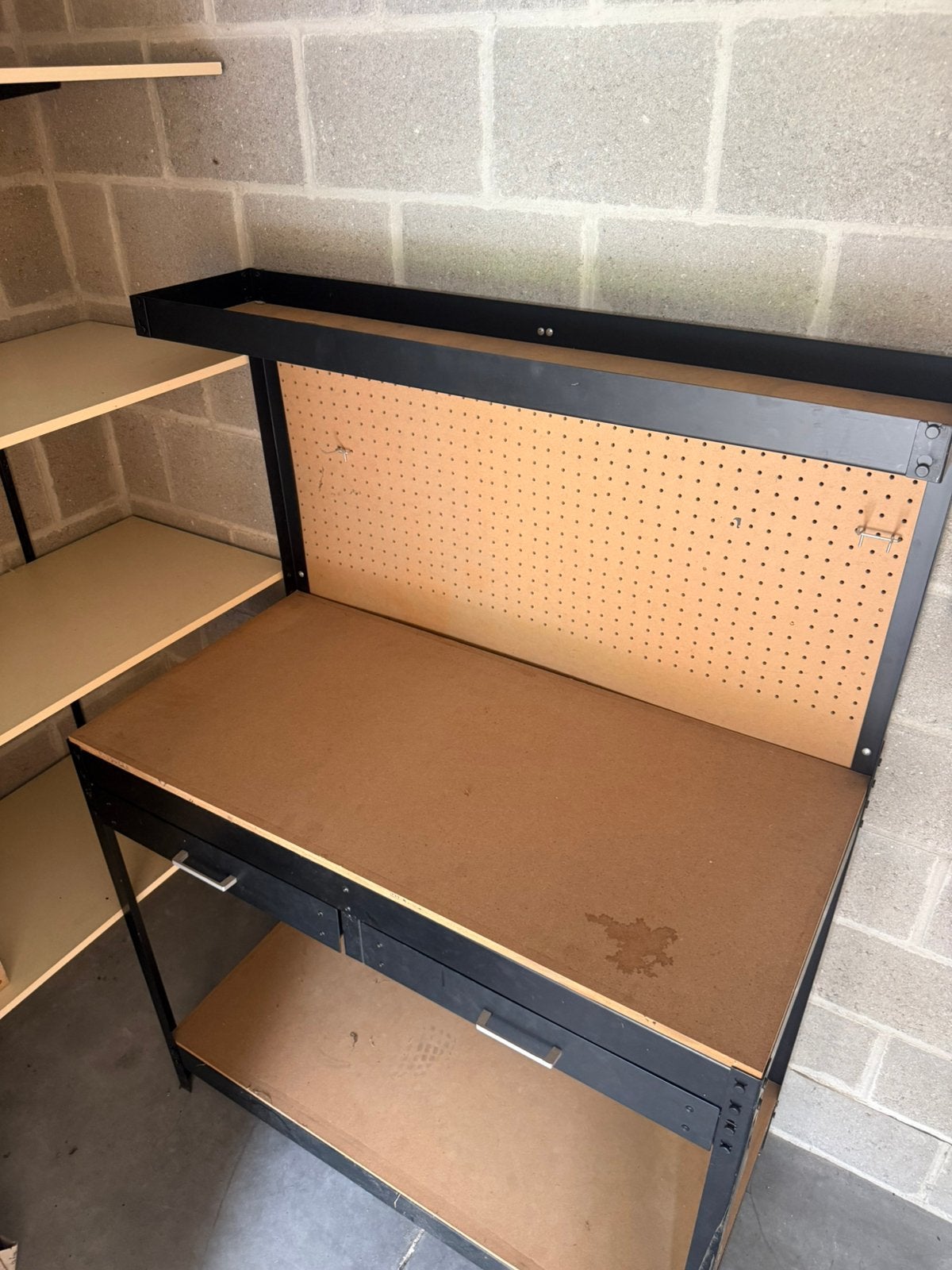 Smeedijzeren tafel met eiken blad, Ophalen, Gebruikt