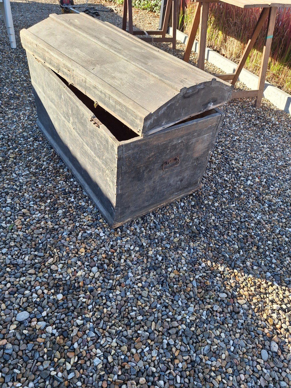 vintage houten kist, Ophalen