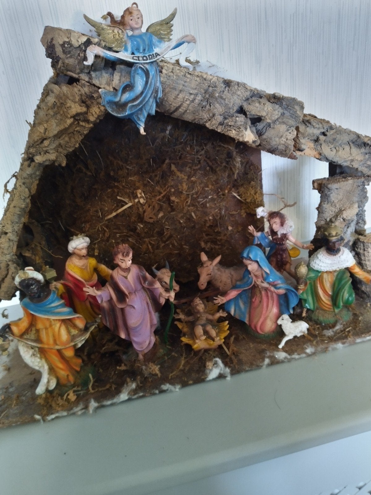 authentieke kerststal met 11 figuren, Diversen, Ophalen